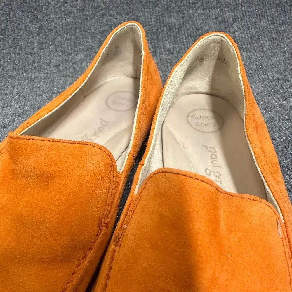 Paul Green Women’s Selby Loafers Orange Suede Quiet Lux Slip On Shoes 10